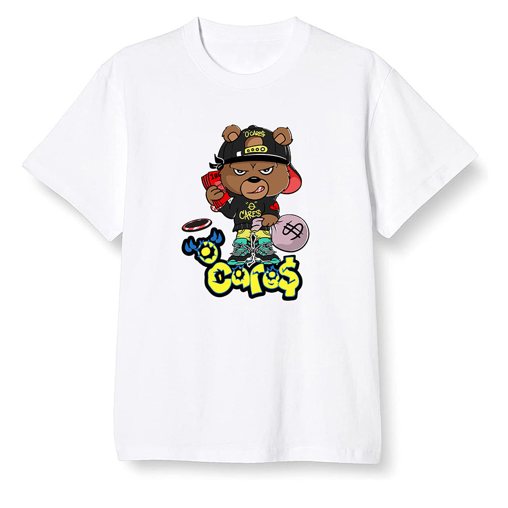 Pop Colour AJ1 Retro OG High J Balvin - Colores Y Vibras - 0 Cares$ Teddy - White Men T-shirt