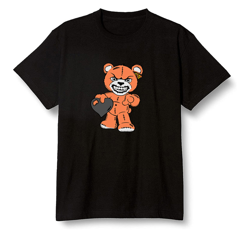 Pop Colour AJ1 Retro High OG Shattered Backboard - Angry Teddy Bear - Black Men T-shirt