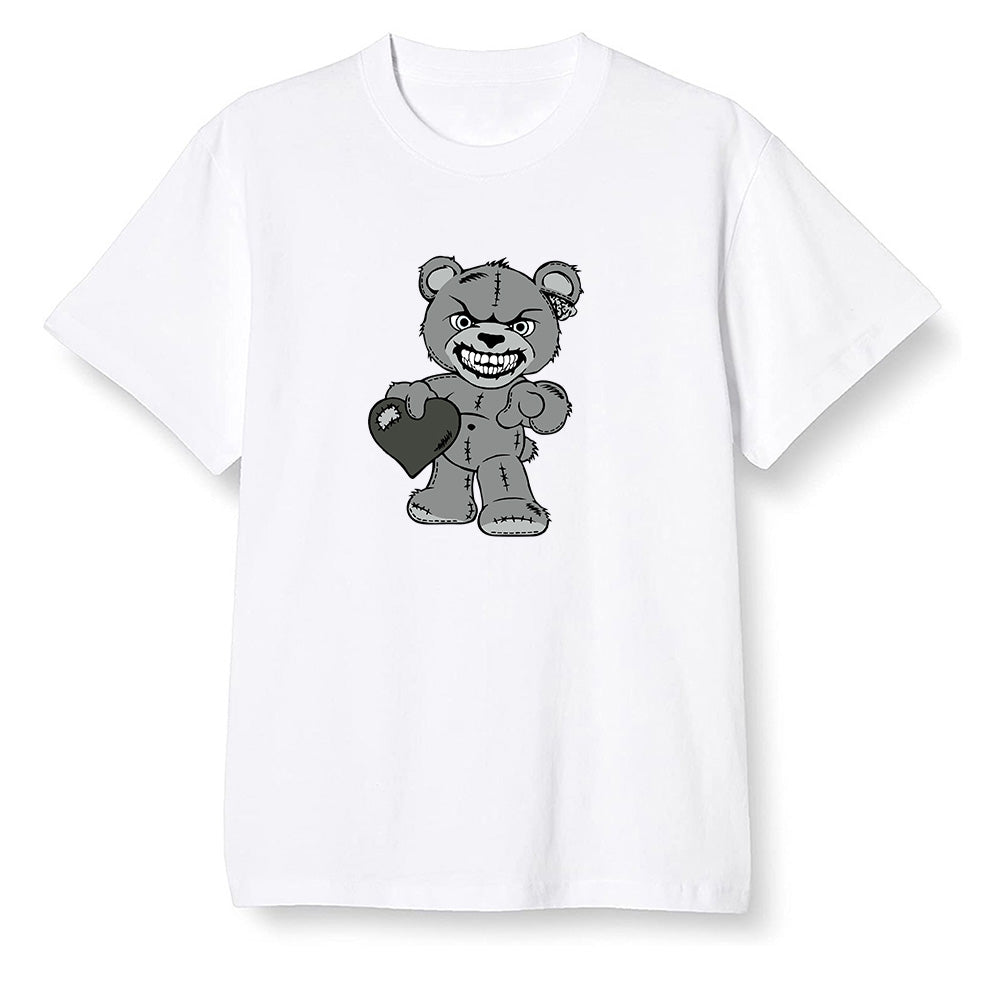 Pop Colour AJ1 Retro High OG Rebellionaire - Angry Teddy Bear - White Men T-shirt