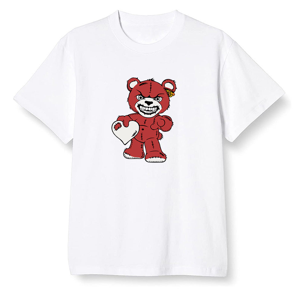 Pop Colour AJ1 Retro High OG Origin Story - Angry Teddy Bear - White Men T-shirt