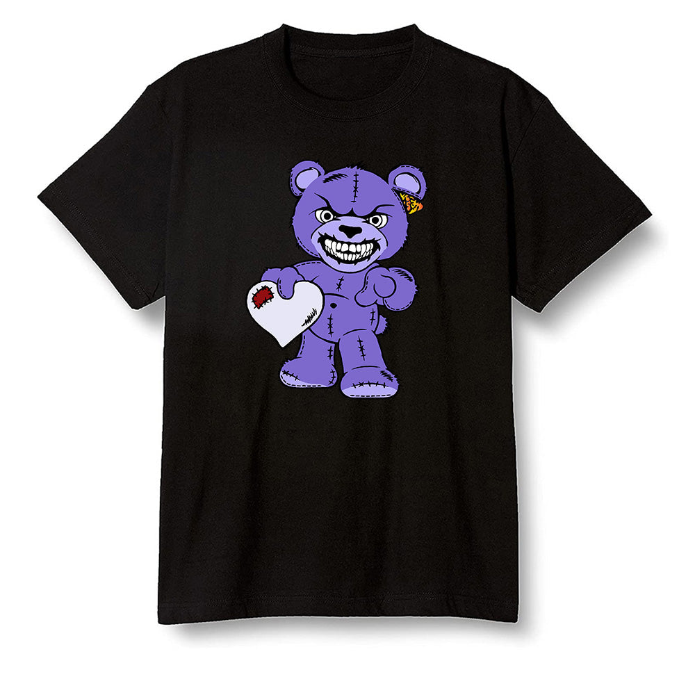 Pop Colour AJ6 Retro Ltr Flint - Angry Teddy Bear - Black Men T-shirt