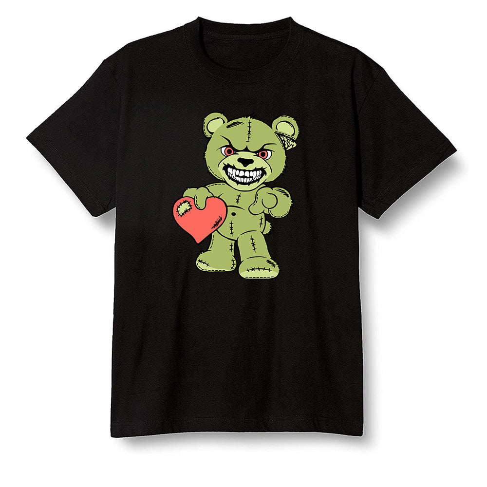 Pop Colour AJ6 Retro SP Travis Scott - Medium Olive - Angry Teddy Bear - Black Men T-shirt