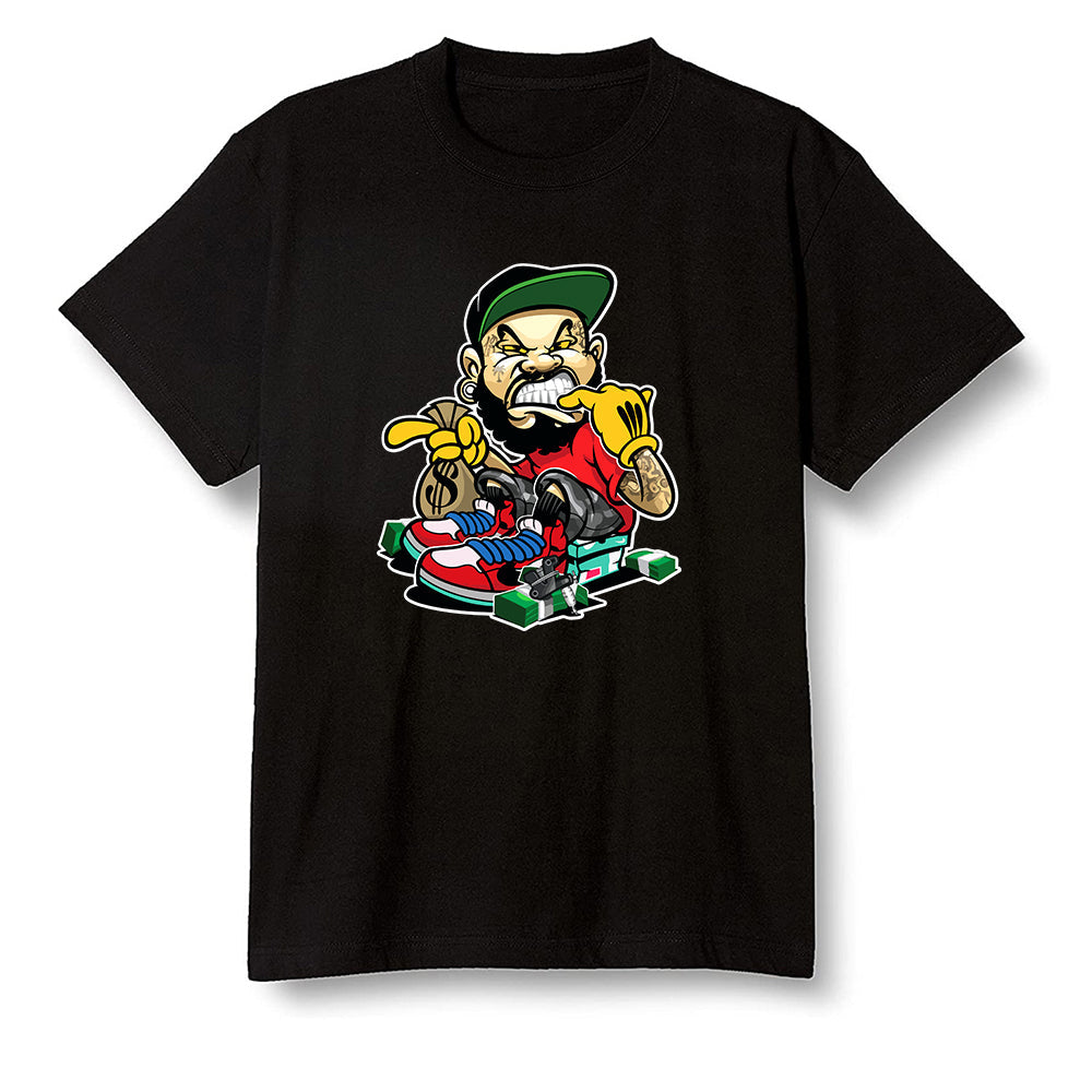 Pop Colour AJ1 Retro OG High J Balvin - Colores Y Vibras - Bagg$ - Black Men T-shirt