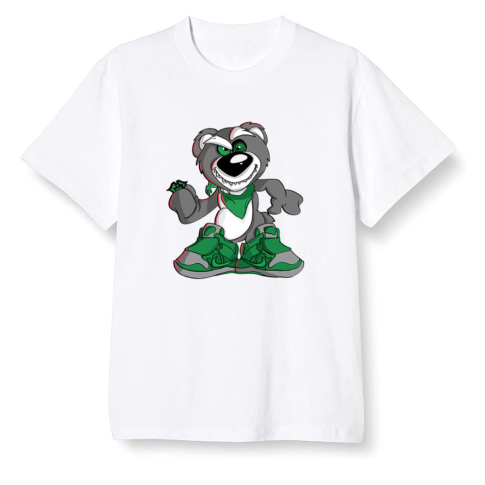 Pop Colour AJ1 Retro High OG Pine Green J10456 - Crazy bear - White Men T-shirt