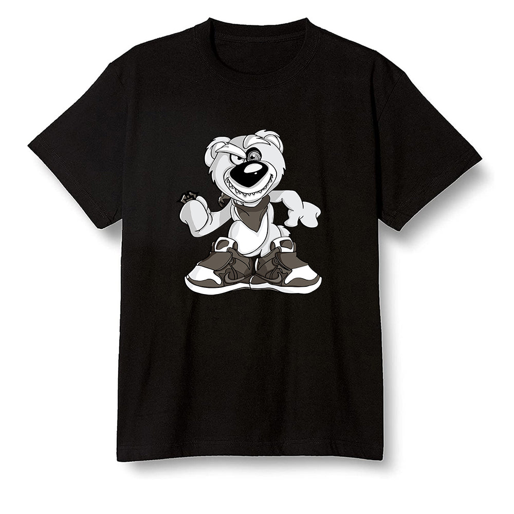 Pop Colour AJ1 Retro High Dark Mocha - Crazy bear - Black Men T-shirt