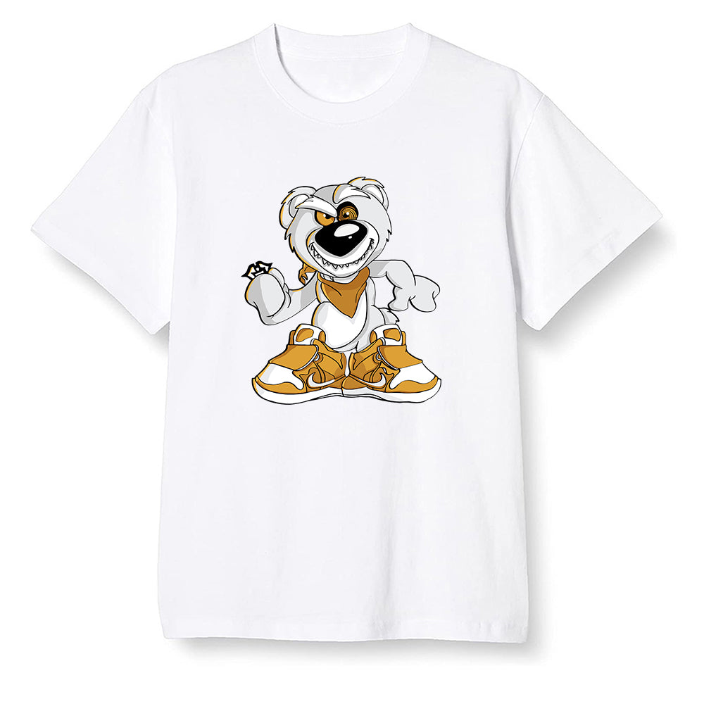 Pop Colour AJ1 Retro High OG Rookie Of The Year - Crazy bear - White Men T-shirt