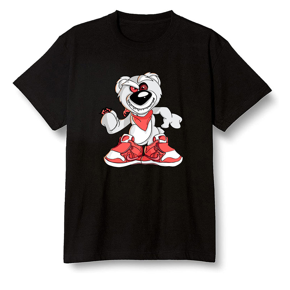 Pop Colour AJ6 Retro Tinker Hatfield - Crazy bear - Black Men T-shirt