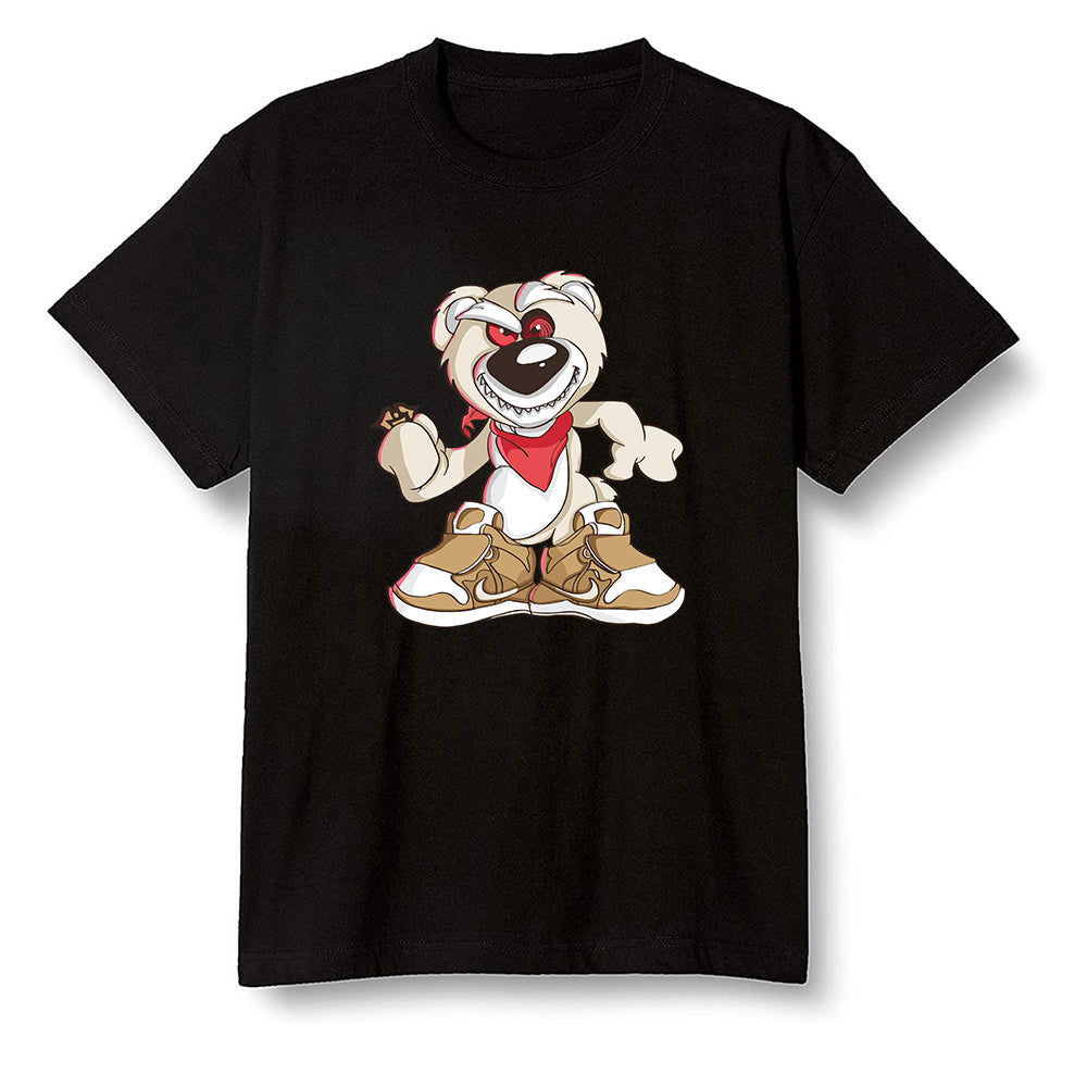 Pop Colour AJ6 Retro Quai 54 - Sail Gum - Crazy bear - Black Men T-shirt
