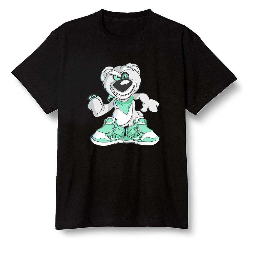 Pop Colour AJ6 Tiffany Blue - Crazy bear - Black Men T-shirt