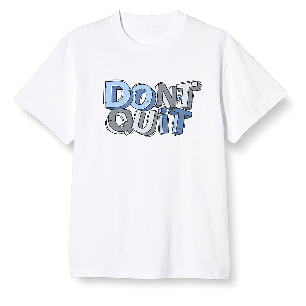 Pop Colour AJ1 Low Wolf Grey/Sail/Photon Dust/White - Don't quit - White Men T-shirt