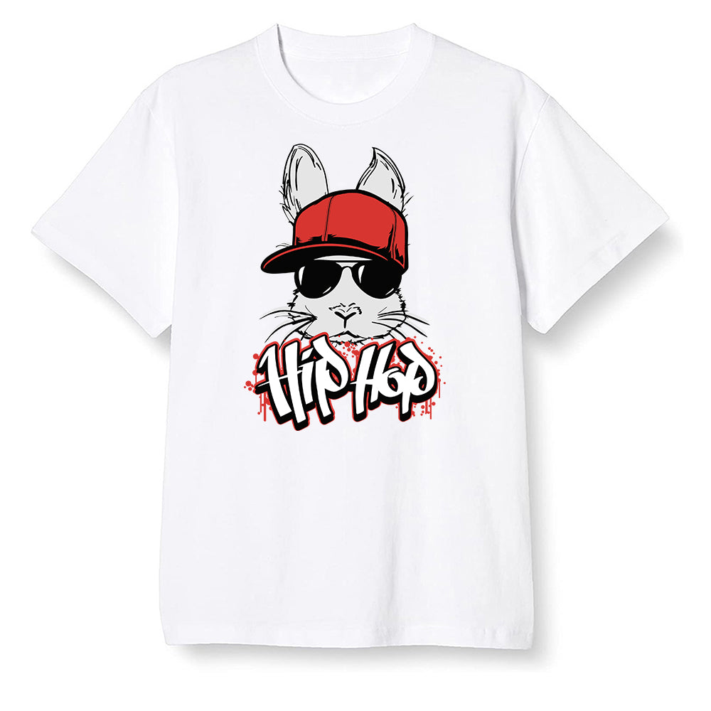 Pop Colour AJ1 Retro High OG Origin Story - Hip Hop bunny - White Men T-shirt