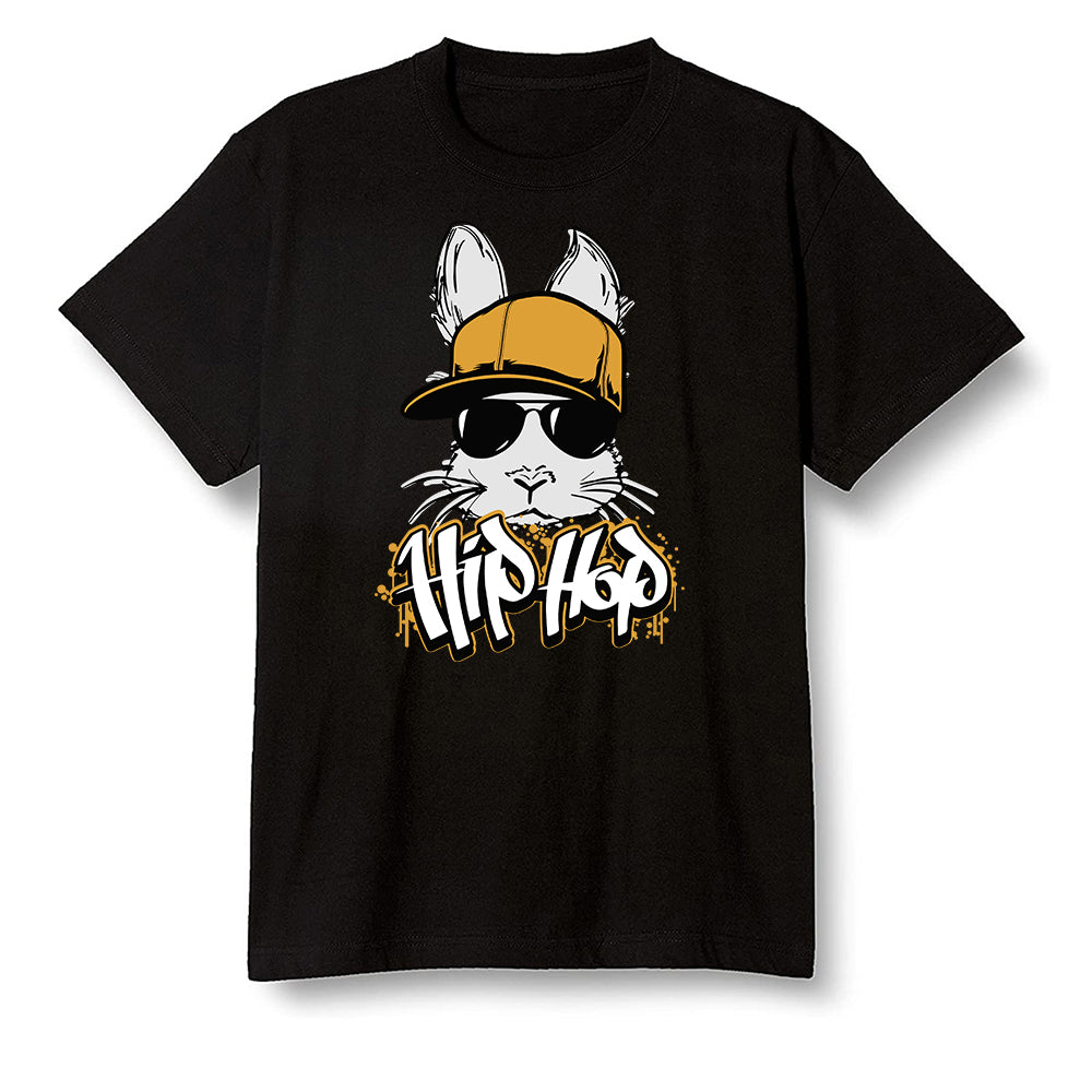 Pop Colour AJ1 Retro High OG Rookie Of The Year - Hip Hop bunny - Black Men T-shirt