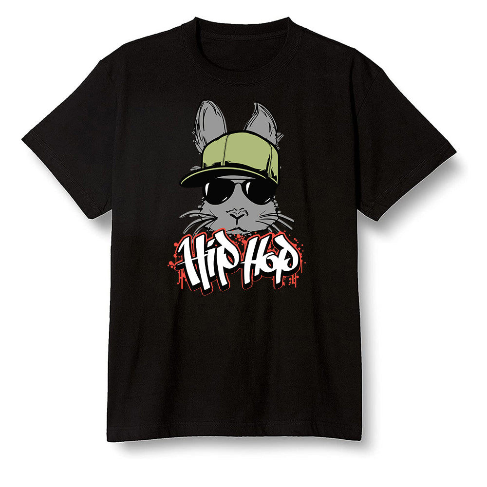 Pop Colour AJ6 Retro SP Travis Scott - Medium Olive - Hip Hop bunny - Black Men T-shirt