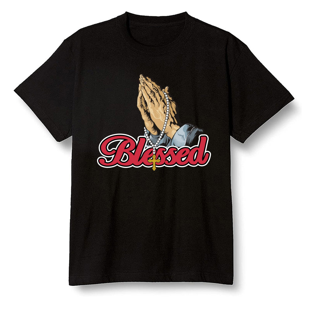 Pop Colour AJ13 Retro HE Got Game - I Blessed - Black Men T-shirt