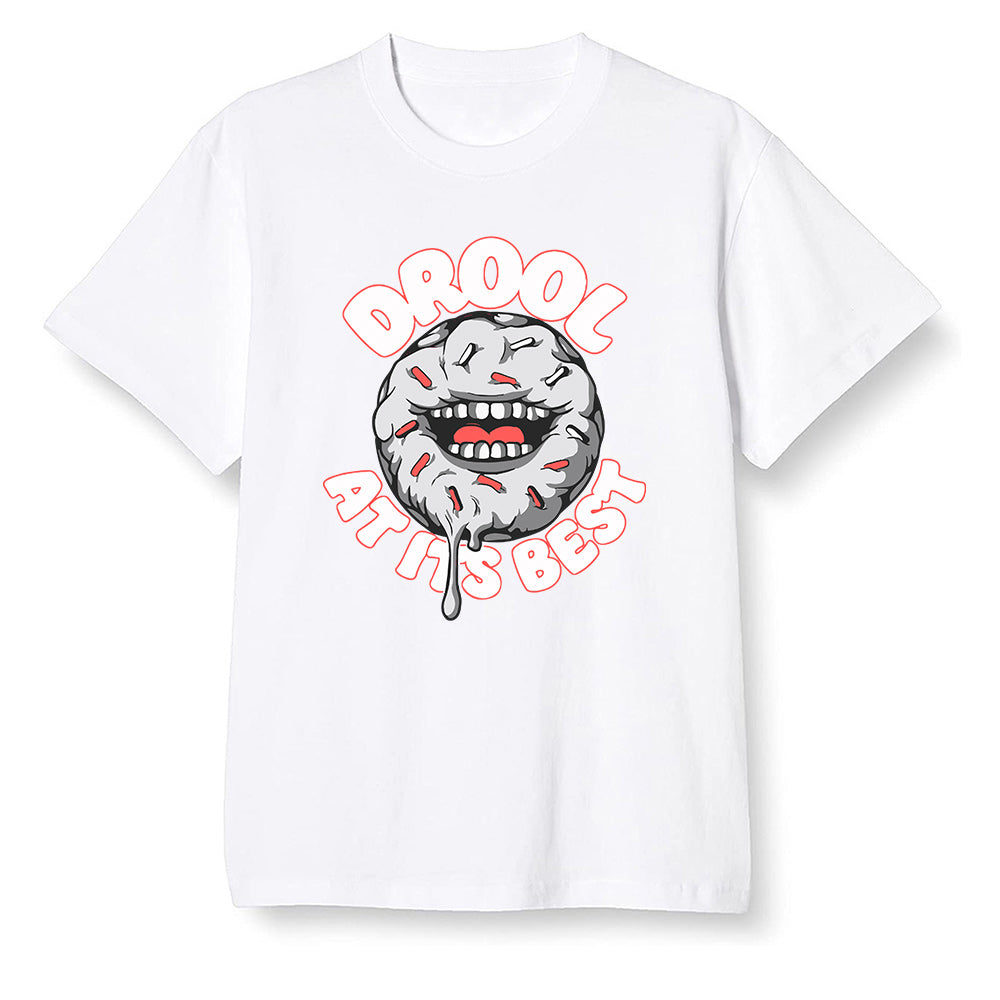 Pop Colour AJ6 Retro Tinker Hatfield - I love Donut Drool - White Men T-shirt