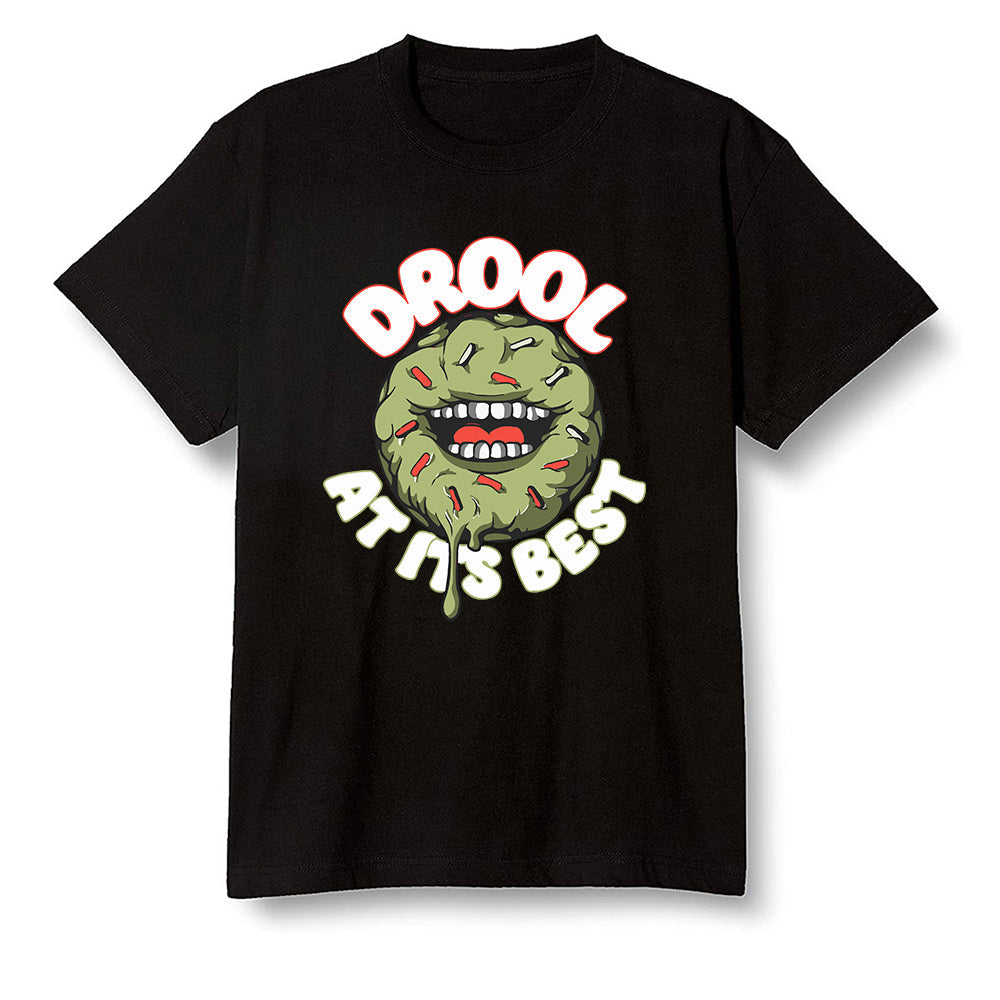 Pop Colour AJ6 Retro SP Travis Scott - Medium Olive - I love Donut Drool - Black Men T-shirt