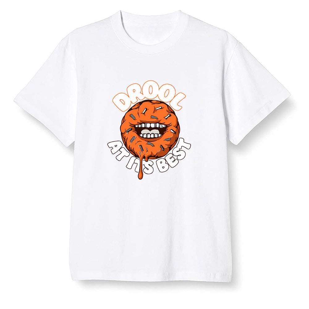 Pop Colour AJ1 Retro High OG Shattered Backboard - I love Donut Drool - White Men T-shirt