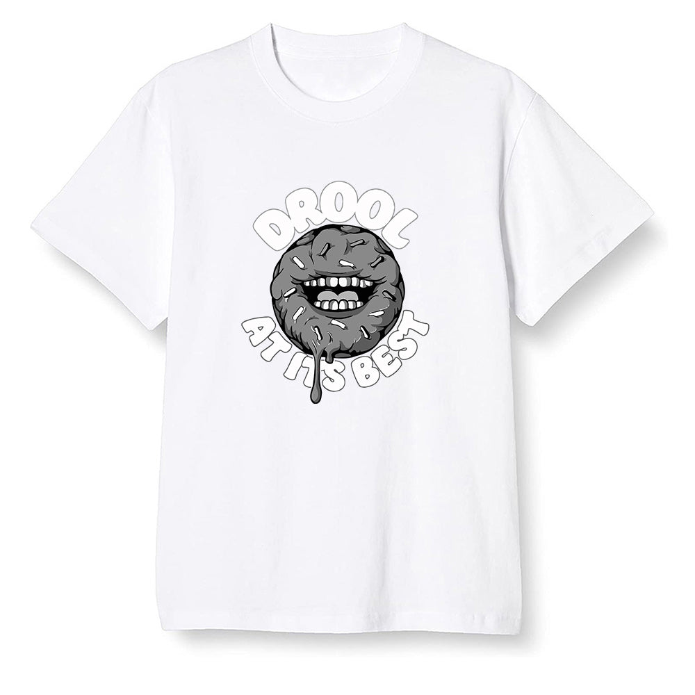 Pop Colour AJ1 Retro High OG Shadow 2.0 - I love Donut Drool - White Men T-shirt