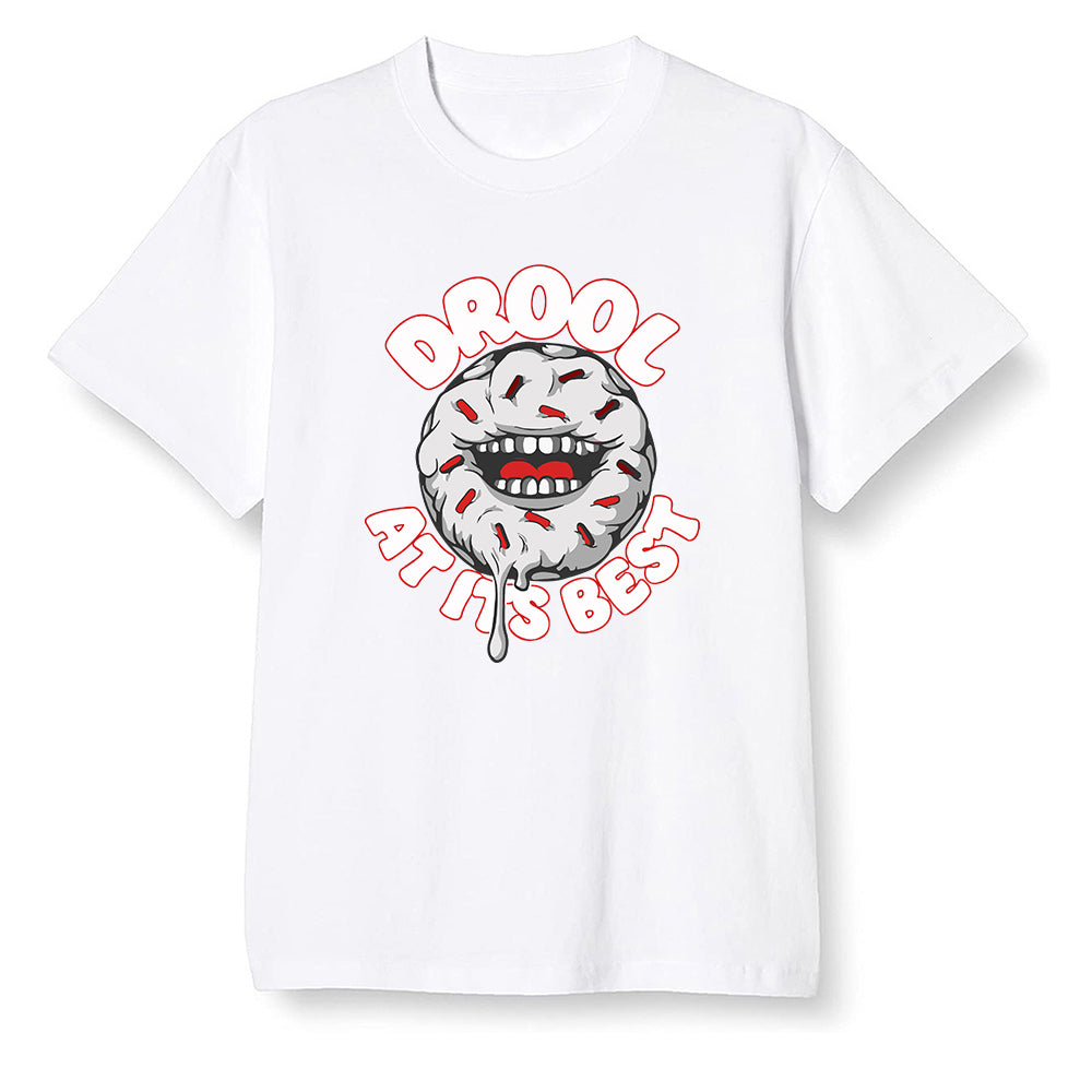 Pop Colour AJ13 Retro HE Got Game - I love Donut Drool - White Men T-shirt