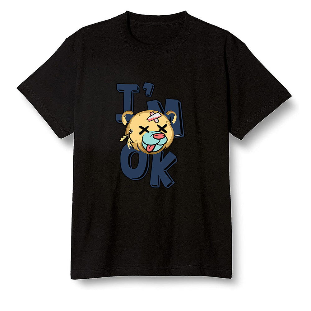 Pop Colour AJ1 Retro High OG Tokyo Bio Hack - I'am Ok bubby bear - Black Men T-shirt