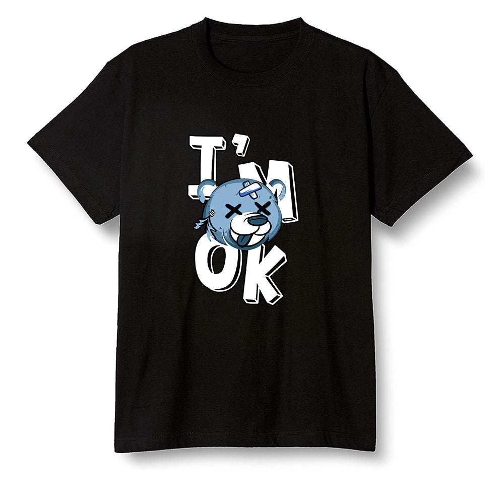 Pop Colour AJ1 Retro High OG Hyper Royal - I'am Ok bubby bear - Black Men T-shirt