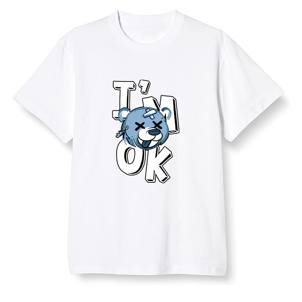 Pop Colour AJ1 Retro High OG Hyper Royal - I'am Ok bubby bear - White Men T-shirt