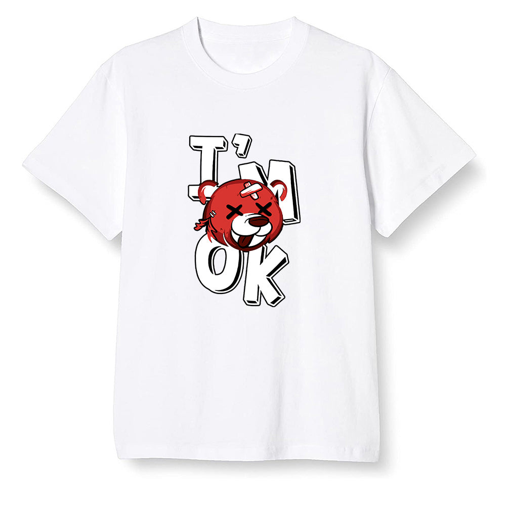 Pop Colour AJ1 Retro High OG Origin Story - I'am Ok bubby bear - White Men T-shirt