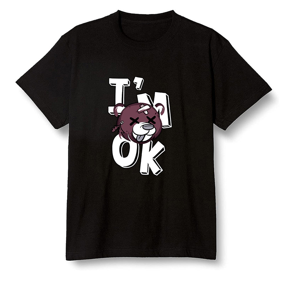 Pop Colour AJ1 Retro High OG Bordeaux - I'am Ok bubby bear - Black Men T-shirt
