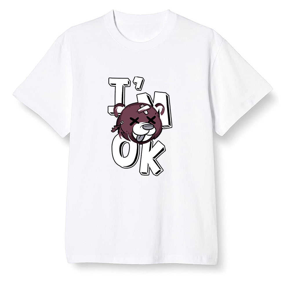 Pop Colour AJ1 Retro High OG Bordeaux - I'am Ok bubby bear - White Men T-shirt