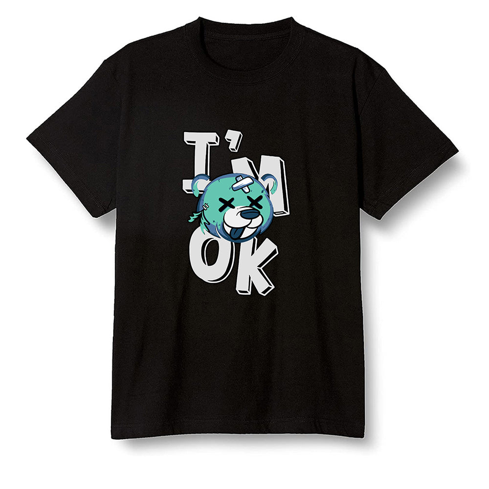Pop Colour AJ1 High OG TIE DYE - I'am Ok bubby bear - Black Men T-shirt