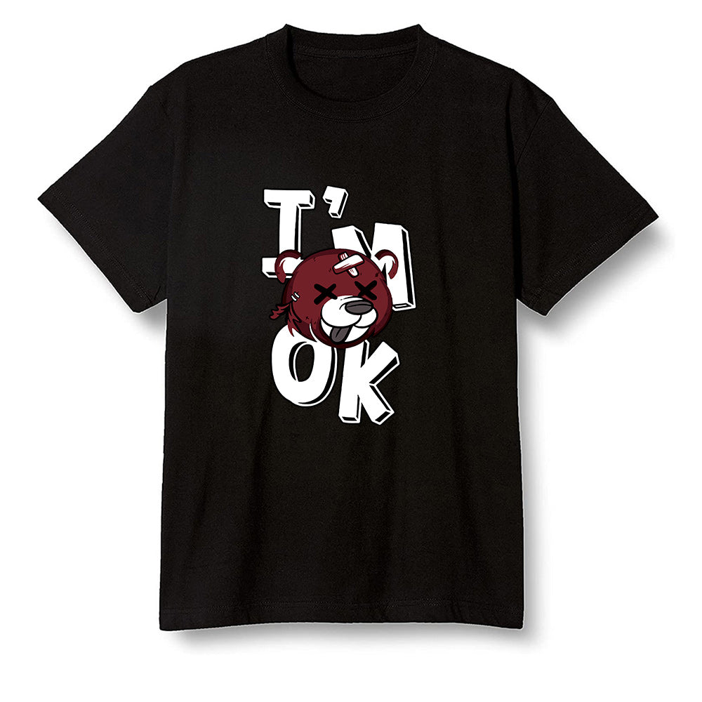 Pop Colour AJ1 Retro High OG SP White/Royal/Varsity Red/Black - I'am Ok bubby bear - Black Men T-shirt