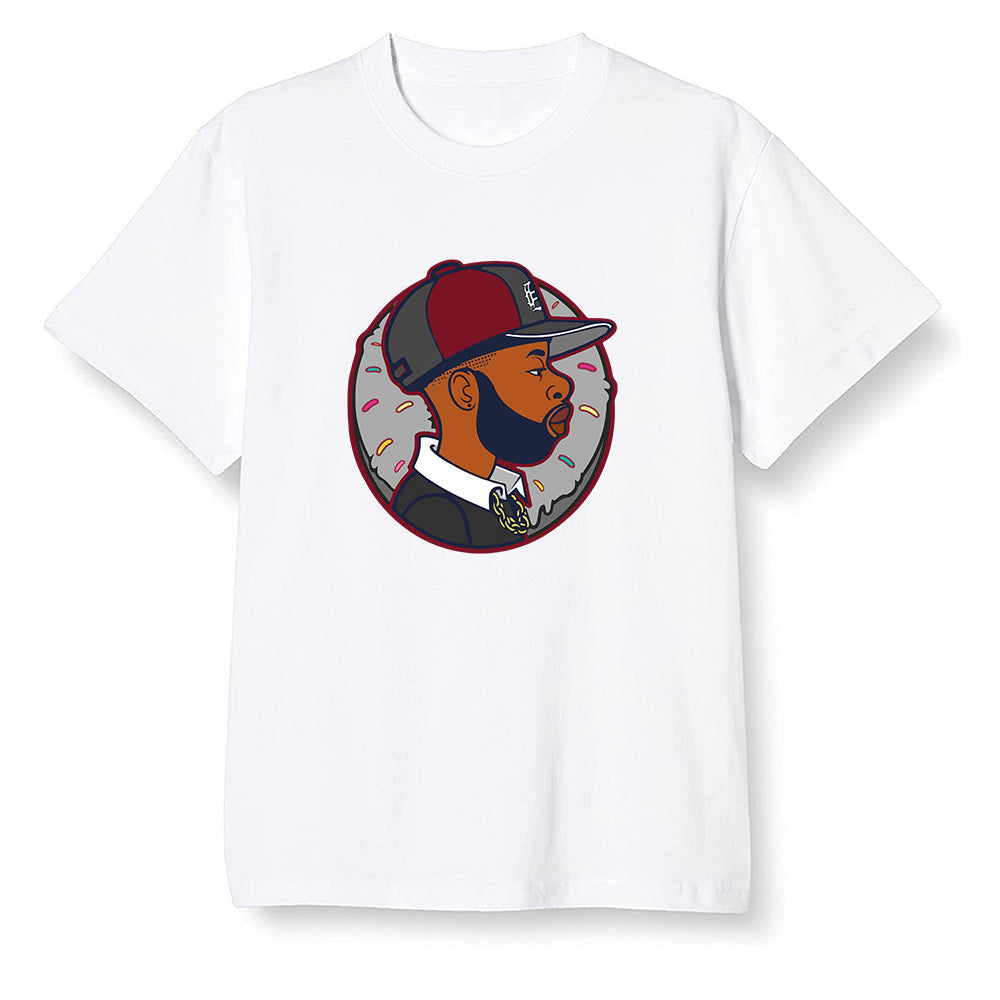 Pop Colour AJ1 Low Black Toe - J Dilla Donut - White Men T-shirt