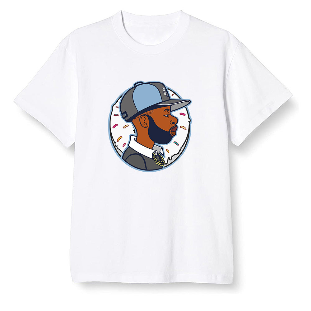Pop Colour AJ1 Retro High OG Hyper Royal - J Dilla Donut - White Men T-shirt