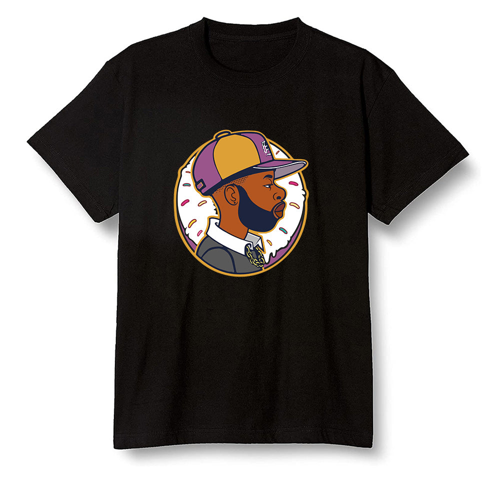 Pop Colour AJ1 Retro High OG Brotherhood - J Dilla Donut - Black Men T-shirt