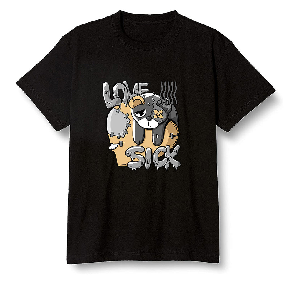 Pop Colour AJ1 Retro High OGetallic Gold - Love Sick - Black Men T-shirt