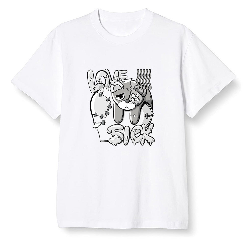 Pop Colour AJ1 Retro High '85 OG Neutral Grey - Love Sick - White Men T-shirt