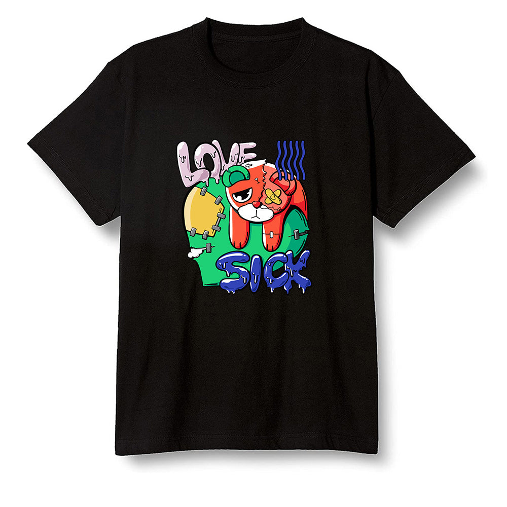 Pop Colour AJ1 Retro OG High J Balvin - Colores Y Vibras - Love Sick - Black Men T-shirt