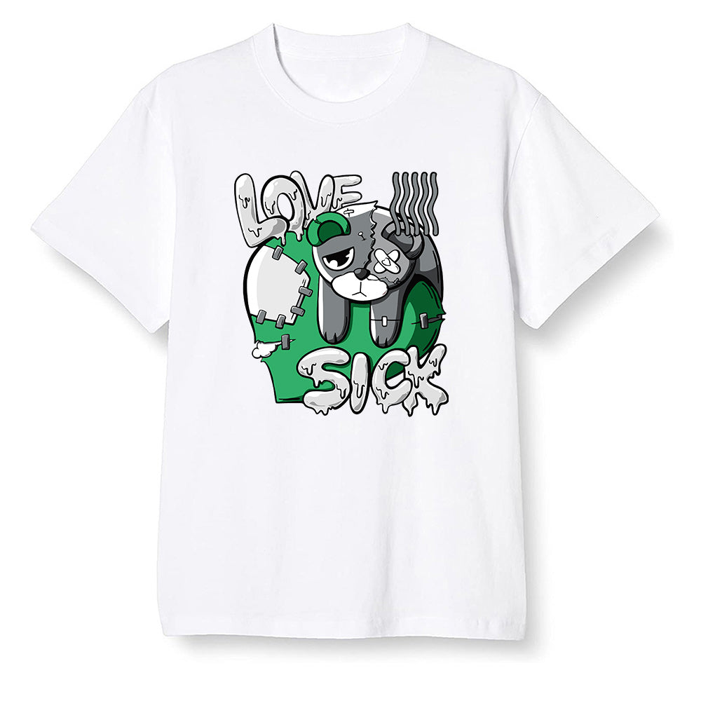 Pop Colour AJ13 Retro 'Lucky Green' - Love Sick - White Men T-shirt