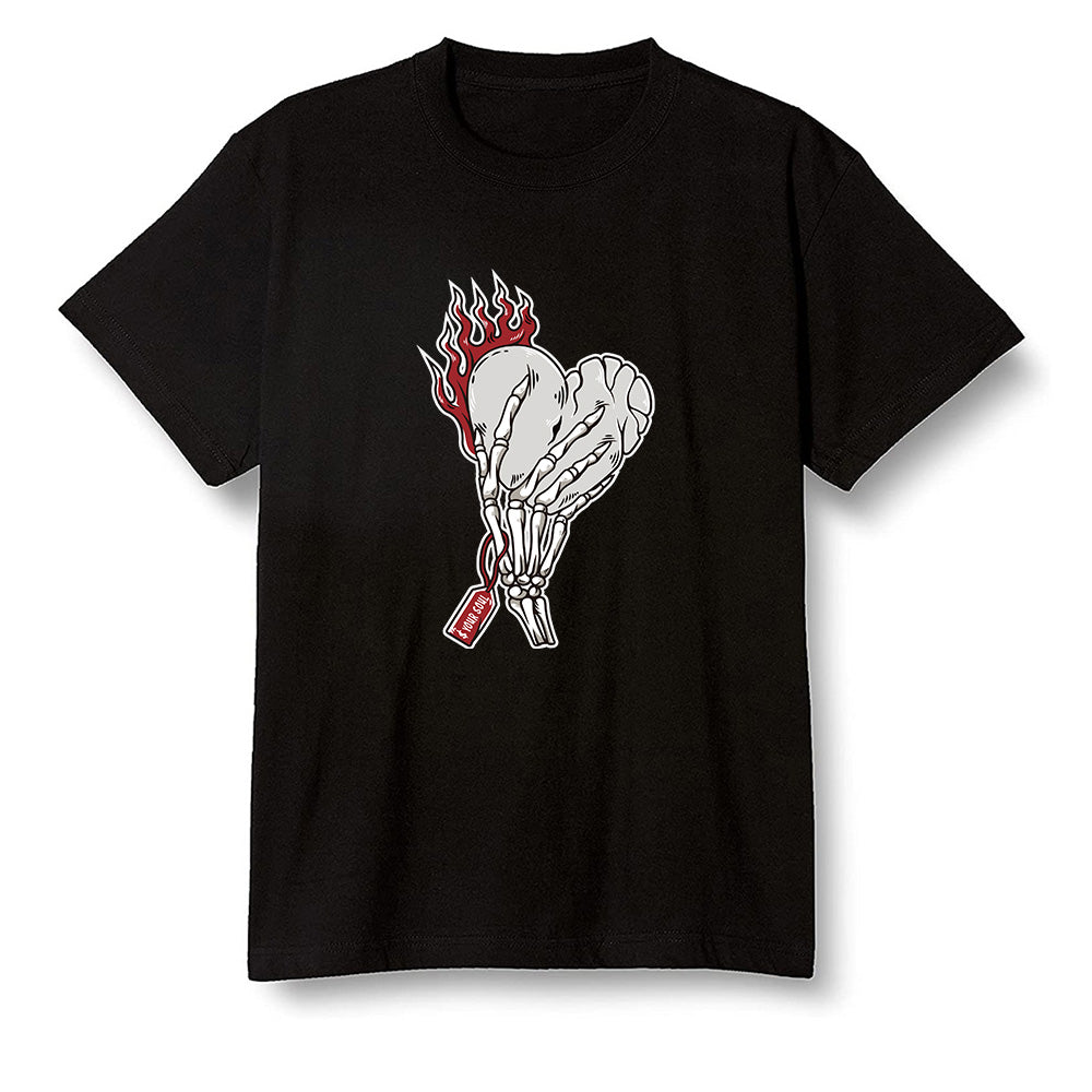 Pop Colour AJ1 Retro Low 'Hare' Grey Mist/University Red-Light Poison - Love it will pay - Black Men T-shirt