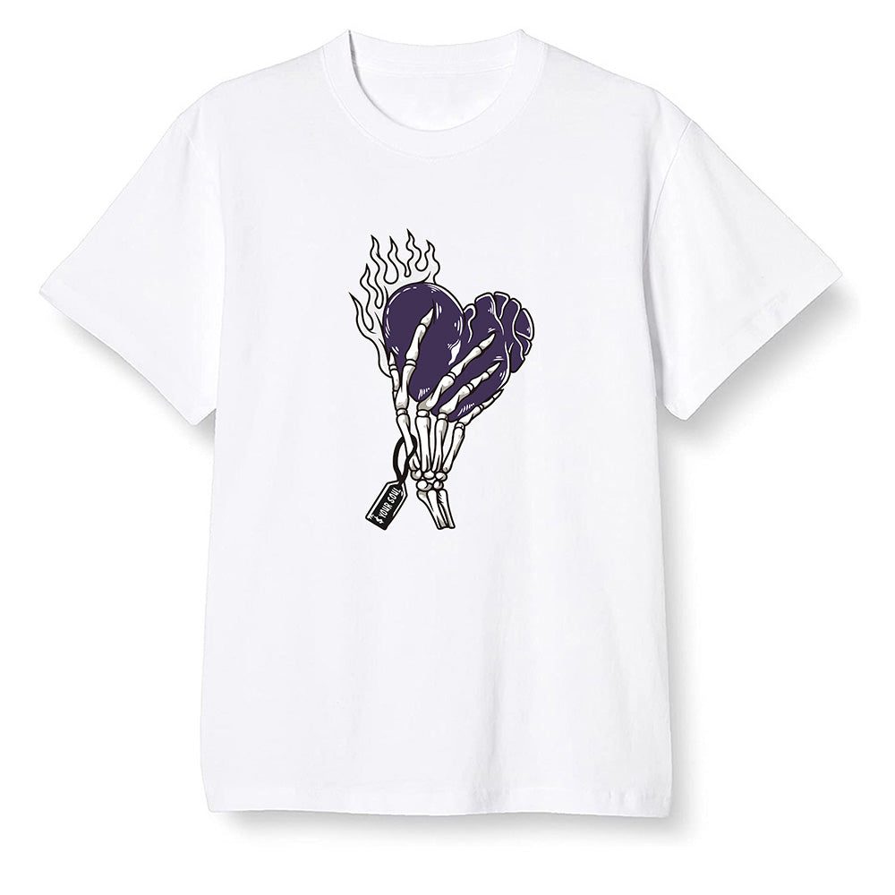 Pop Colour AJ1 Retro High OG Court Purple - Love it will pay - White Men T-shirt