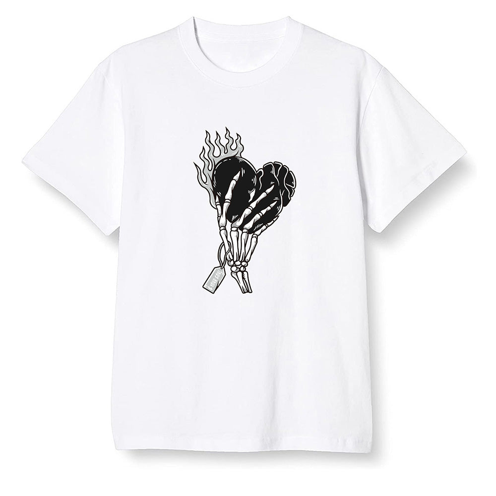 Pop Colour AJ1 High OG Silver TOE - Love it will pay - White Men T-shirt