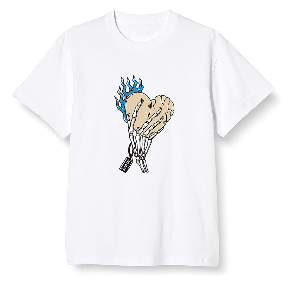 Pop Colour AJ1 Low Travis Scott X Fragment - Love it will pay - White Men T-shirt