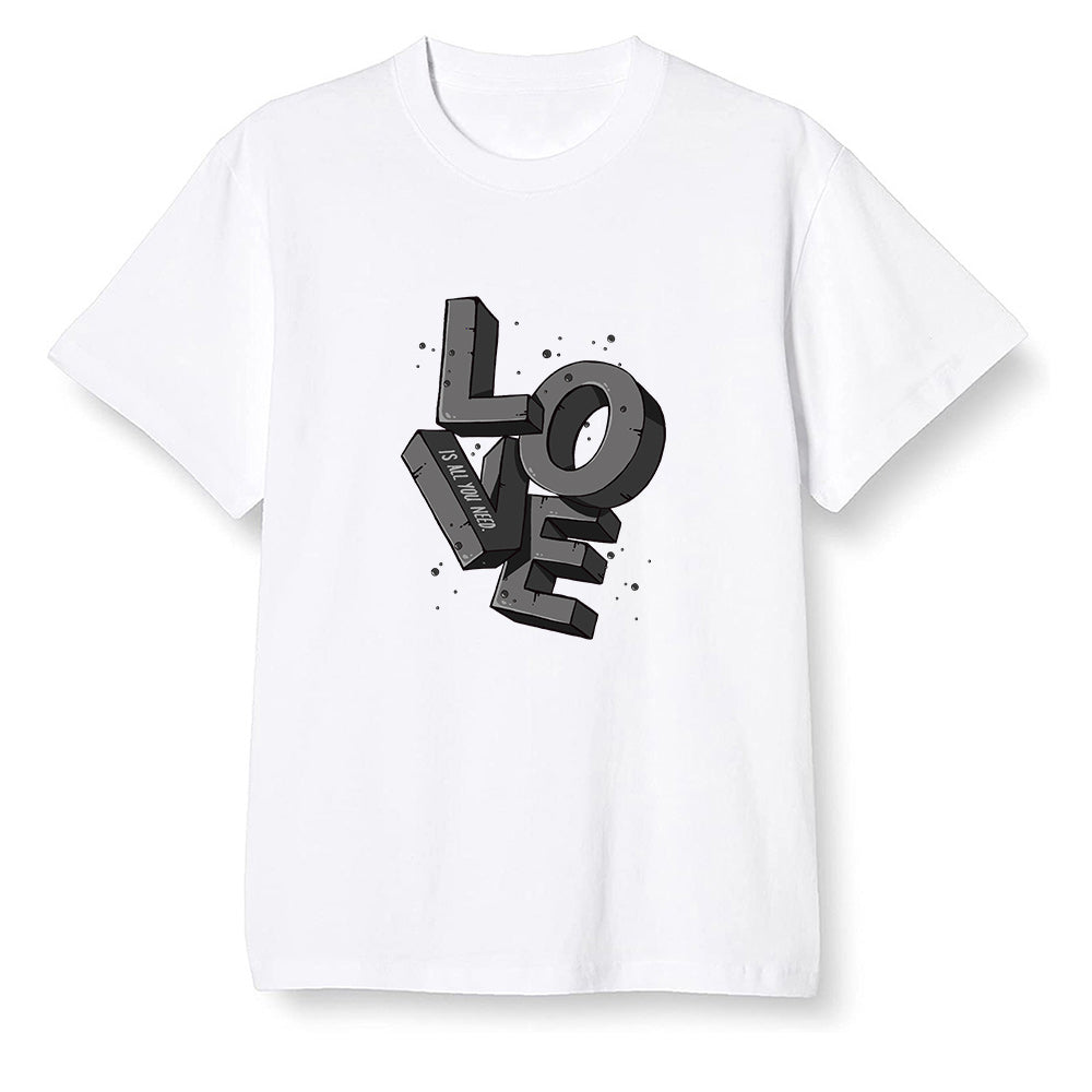 Pop Colour AJ1 Low 'Triple Black' Black - Love! - White Men T-shirt