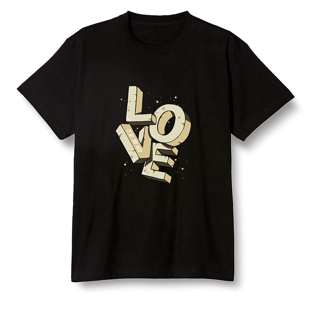 Pop Colour AJ1 Retro Hi Prm Mushroom - Love! - Black Men T-shirt