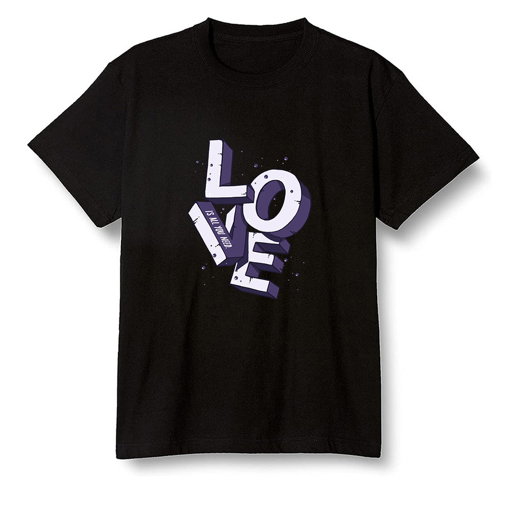 Pop Colour AJ1 High OG Court Purple - Love! - Black Men T-shirt