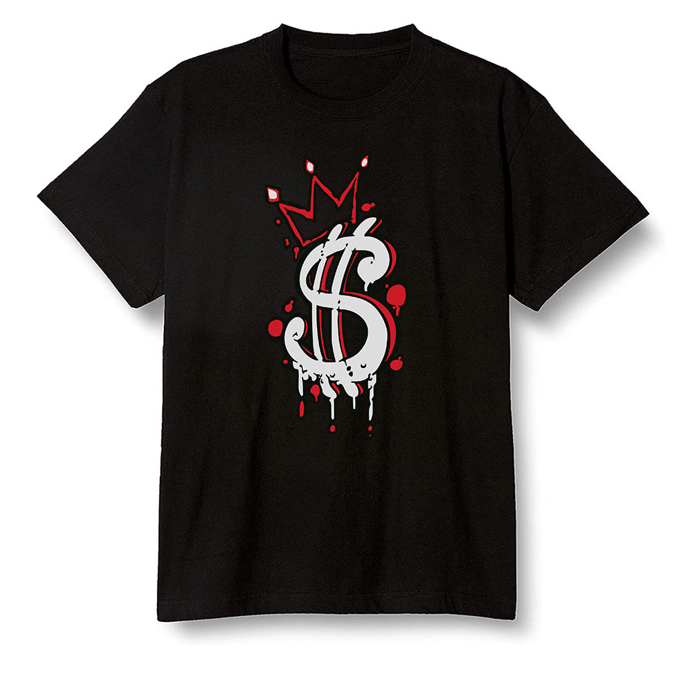 Pop Colour AJ1 Retro High OG Light Smoke Grey - Money - Black Men T-shirt