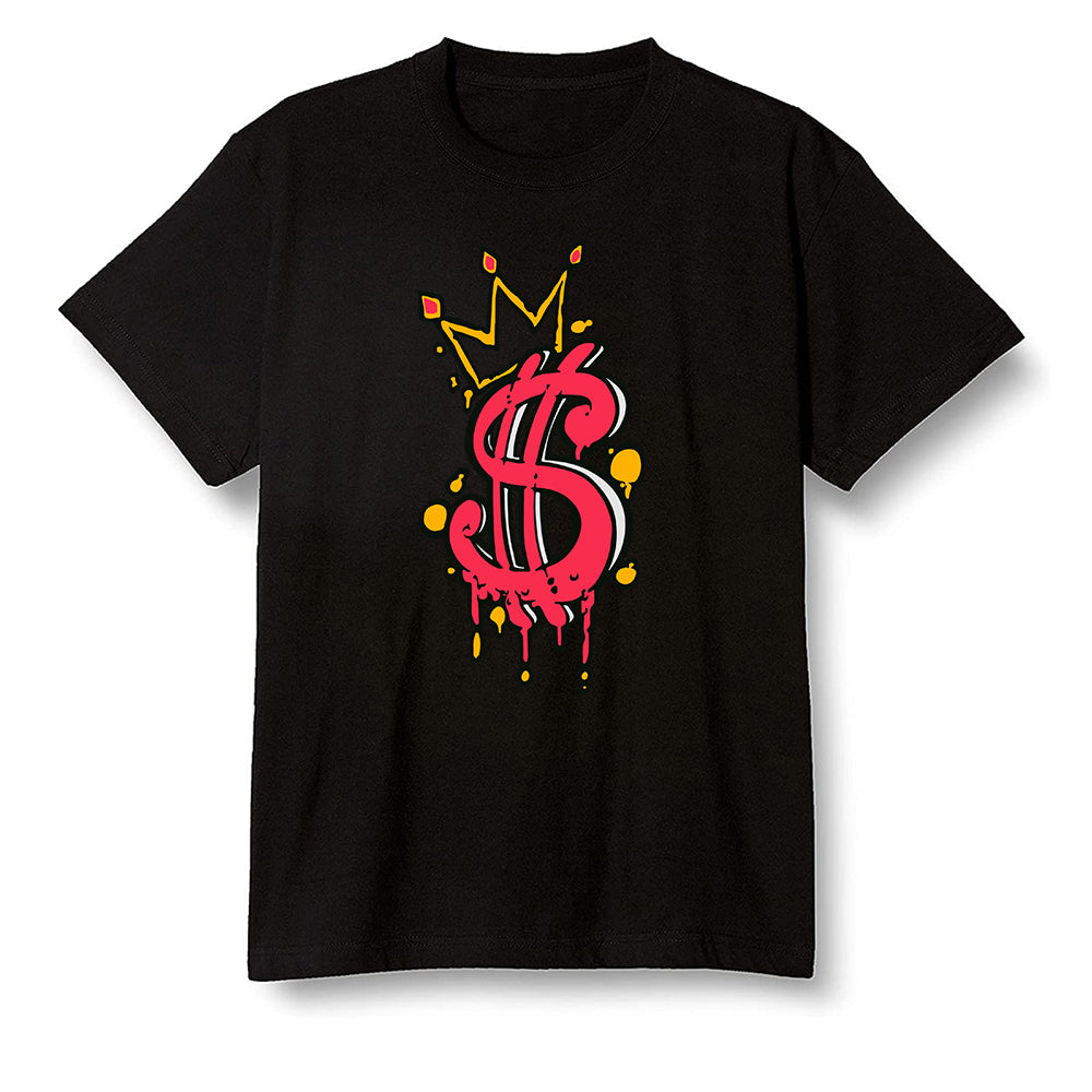 Pop Colour AJ1 Retro High OG Light Fusion Red - Money - Black Men T-shirt