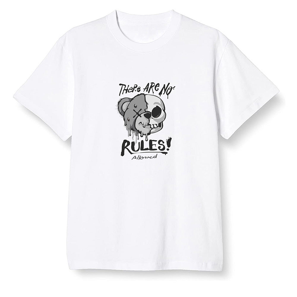 Pop Colour AJ1 Retro High OG Rebellionaire - No Rules Teddy Bear - White Men T-shirt
