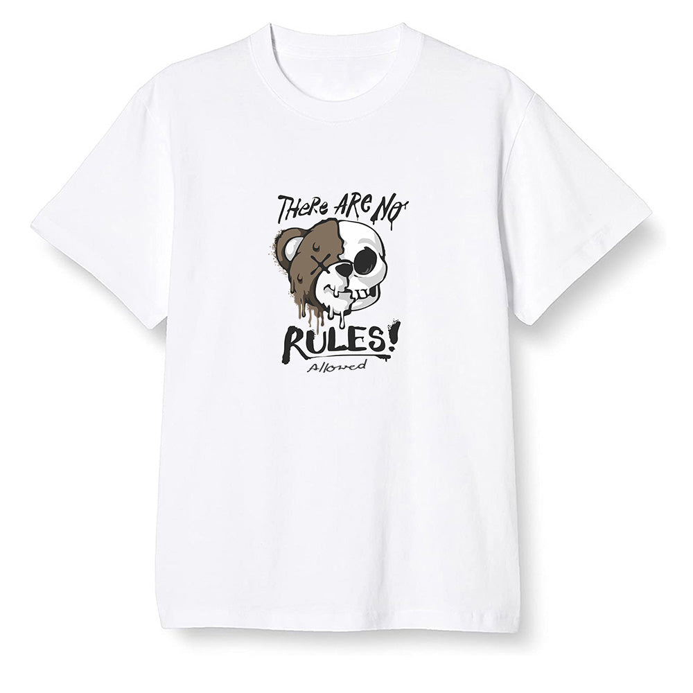 Pop Colour AJ1 Retro High Dark Mocha - No Rules Teddy Bear - White Men T-shirt