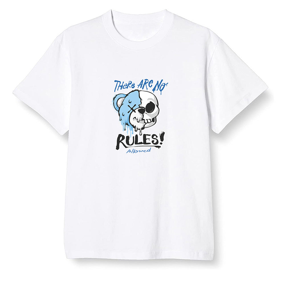 Pop Colour AJ1 Retro High OG University Blue - No Rules Teddy Bear - White Men T-shirt